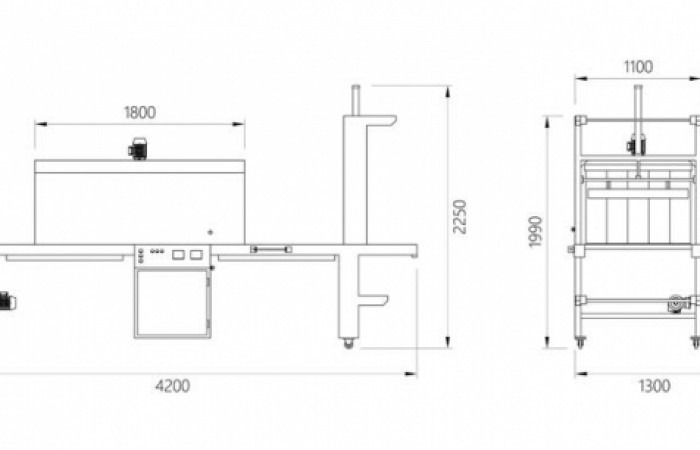 دستگاه شیرینگ پک نیمه اتوماتیک